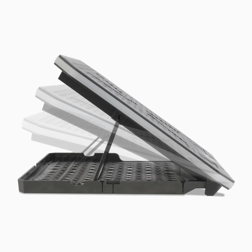 Multi-Fan Ergonomic Laptop Cooler Pad With Seven Angle Positions and Customizable RGB Illumination