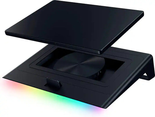Smart Temperature-Regulated Laptop Cooler Pad Equipped With Expansion USB Hub and Programmable Physical Buttons
