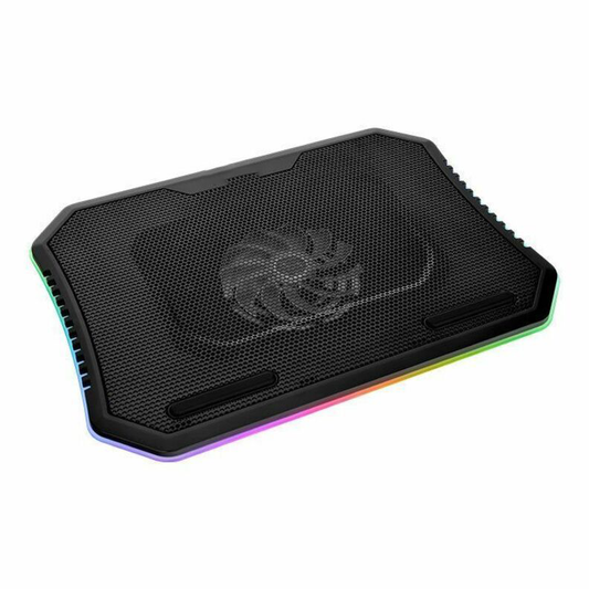 Lightweight RGB Decorated Laptop Cooler Pad Supporting Multi-Level Height Adjustment and Manual Function Tuning