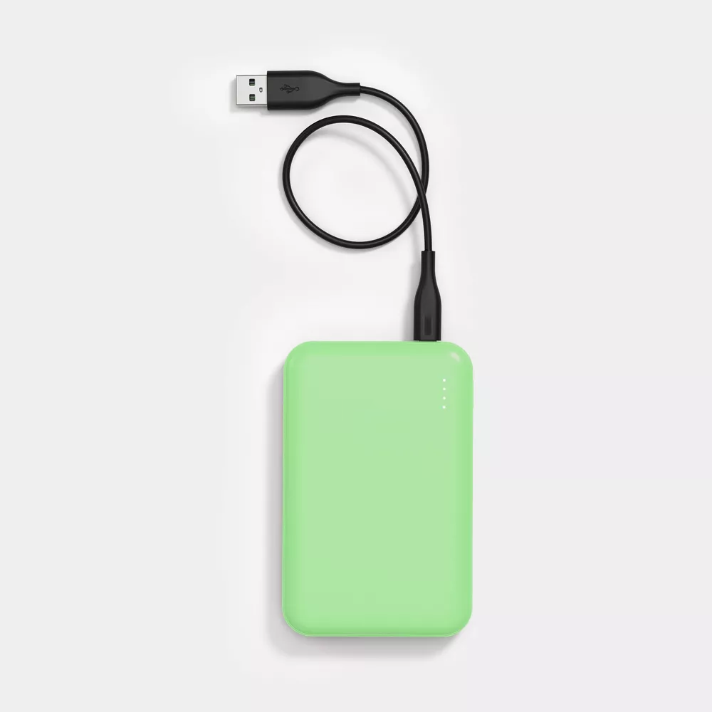 Compact Mid-Capacity Portable Charger With Triple Port Layout Supporting Dual-Device Concurrent Charging