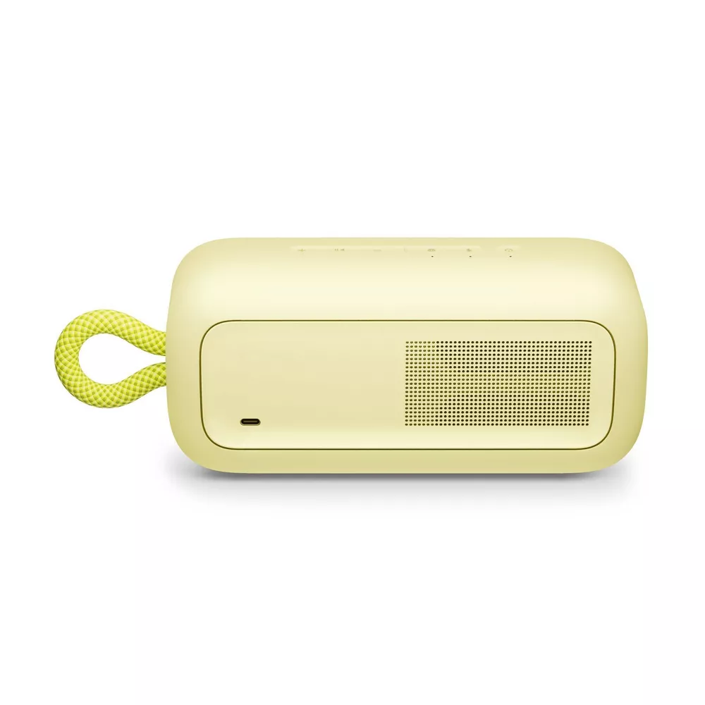 Rugged Long-Lasting Portable Speaker Equipped With Carry Strap and Customizable Sound Tuning