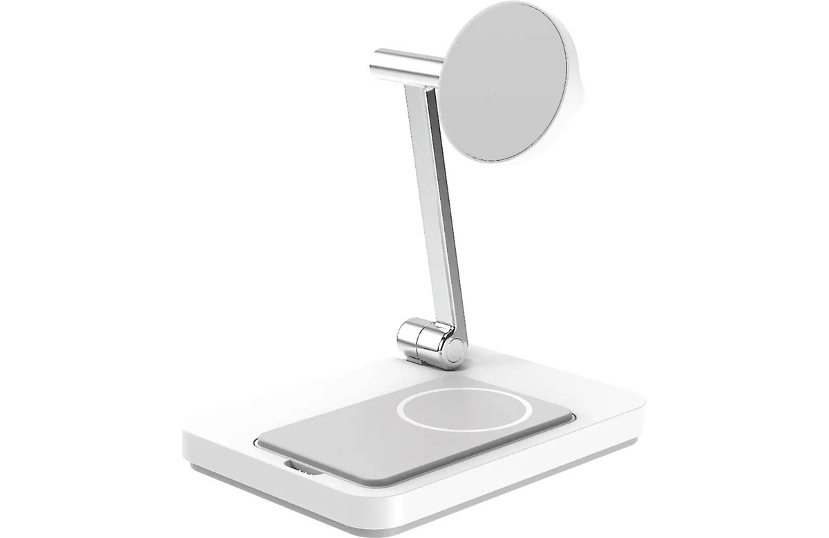 Triple-Device Magnetic Charging Dock Equipped With Detachable Portable Power Bank