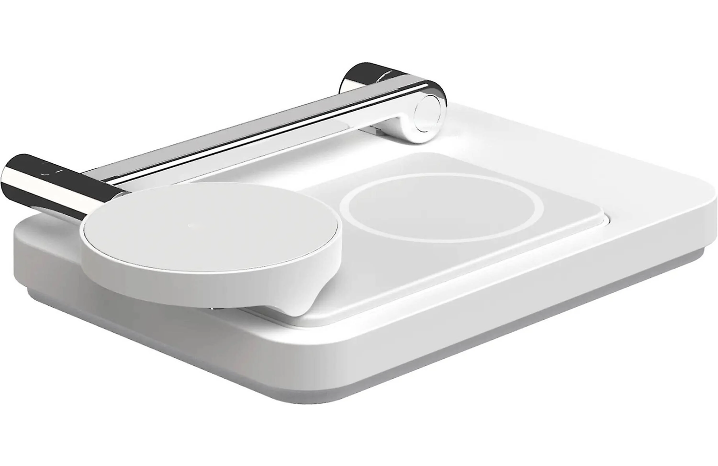 Triple-Device Magnetic Charging Dock Equipped With Detachable Portable Power Bank