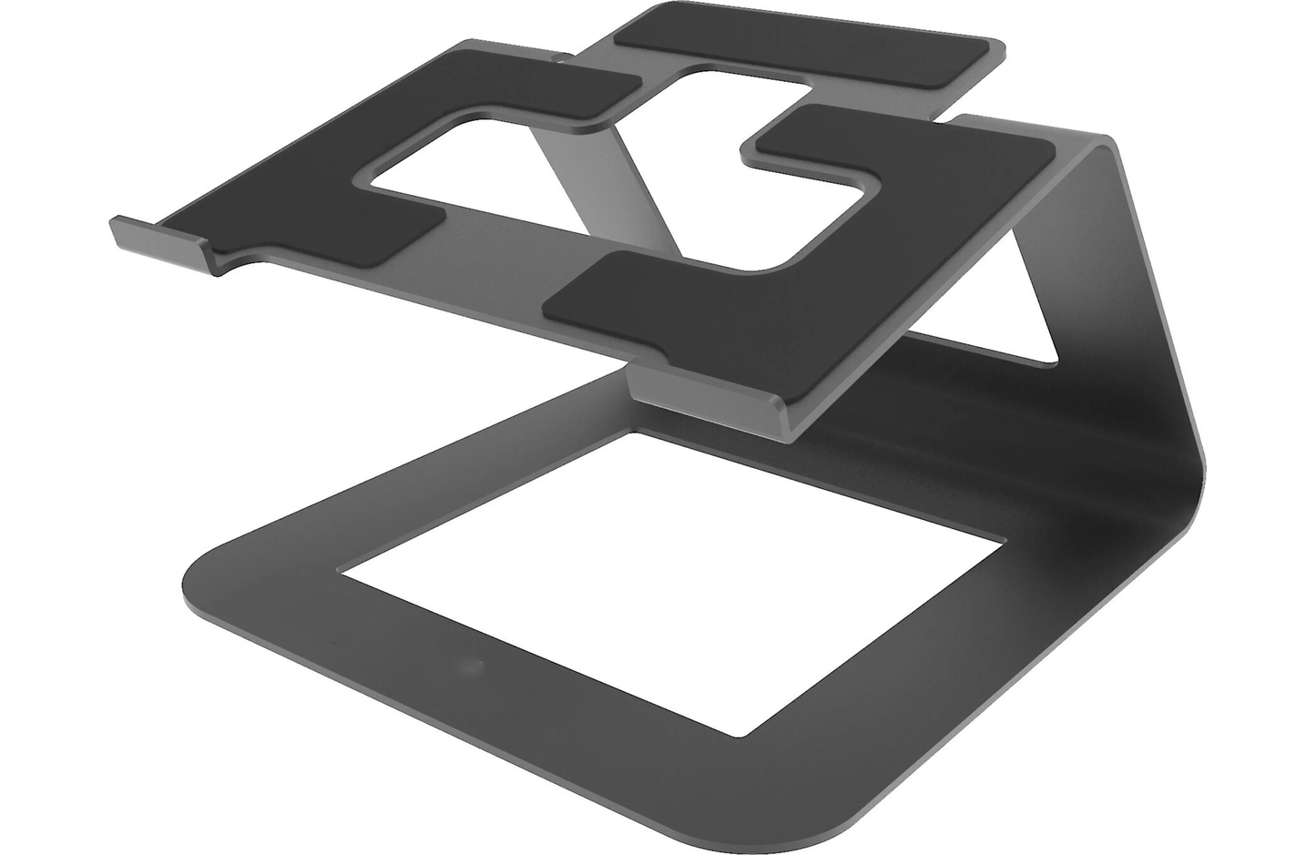 Fixed Inclination Universal Laptop Stand Made of Sturdy Steel With Built-In Cable Arrangement Parts